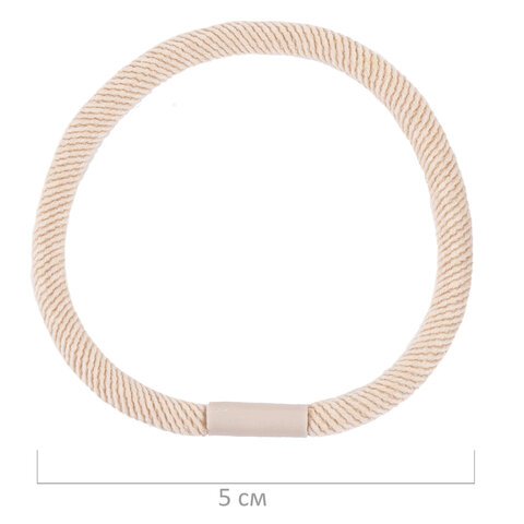 Резинки для волос НАБОР 6 шт., 0,4х14 см, чёрный, коричневый, бежевый, MONTE