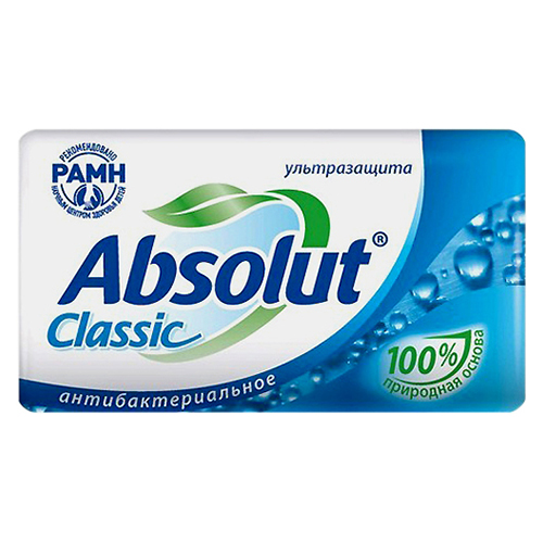 Туалетное мыло Absolut Classic, Ультра защита, 90 г Туалетное мыло Absolut Classic, Ультра защита, 90 г