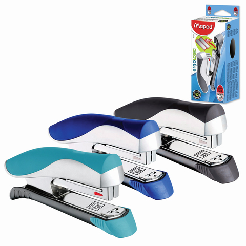 Степлер №24/6, 26/6 MAPED "Ergologic", до 25 листов, с контейнером для Степлер №24/6, 26/6 MAPED "Ergologic", до 25 листов, с контейнером для