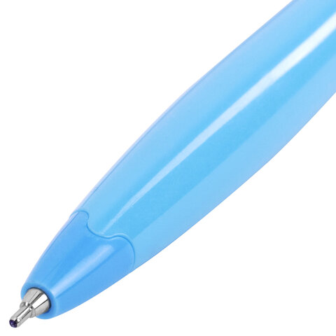 Ручка шариковая автоматическая масляная BRAUBERG "DUAL COLOR", СИНЯЯ,