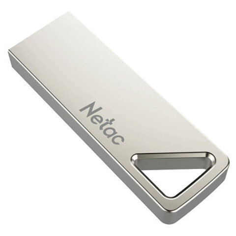 Флеш-диск 32GB NETAC U326, USB 2.0, металлический корпус, серебристый,