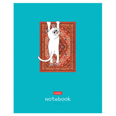 Тетрадь А5 48 л., HATBER скоба, клетка, обложка картон, "На ковре" Тетрадь А5 48 л., HATBER скоба, клетка, обложка картон, "На ковре"