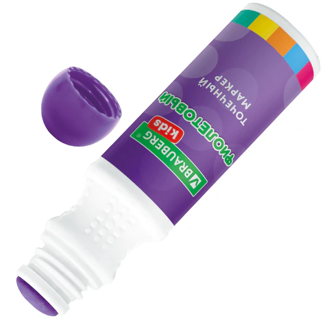 Большие точечные маркеры BRAUBERG KIDS 8 цветов + РАСКРАСКА и 2 сменных