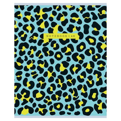 Тетрадь А5 48 л., HATBER, скоба, клетка, обложка картон, тиснение, LEO-принт Тетрадь А5 48 л., HATBER, скоба, клетка, обложка картон, тиснение, LEO-принт