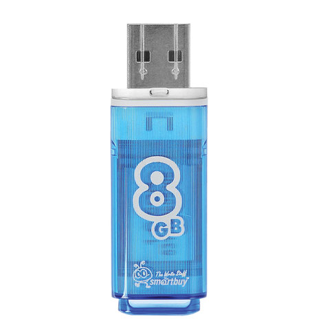 Флеш-диск 8 GB, SMARTBUY Glossy, USB 2.0, синий, SB8GBGS-B Флеш-диск 8 GB, SMARTBUY Glossy, USB 2.0, синий, SB8GBGS-B