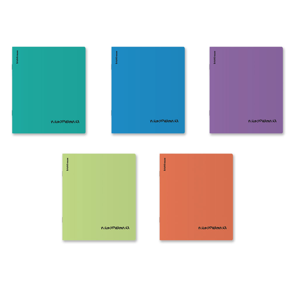 Тетрадь общая ученическая с пластиковой обложкой на скобе ErichKrause Pulse, Тетрадь общая ученическая с пластиковой обложкой на скобе ErichKrause Pulse,