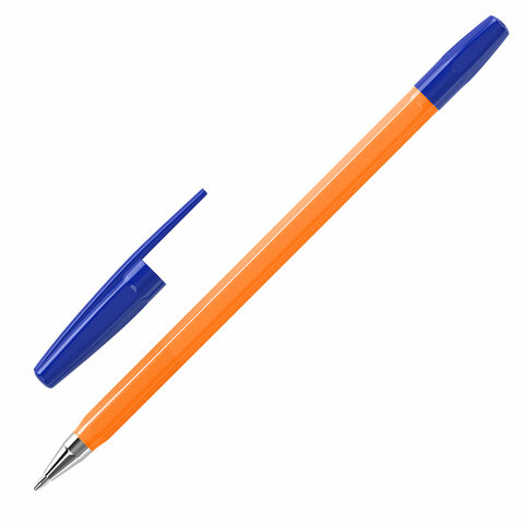 Ручки шариковые BRAUBERG "M-500 ORANGE", НАБОР 10 шт., СИНИЕ, узел 0,7