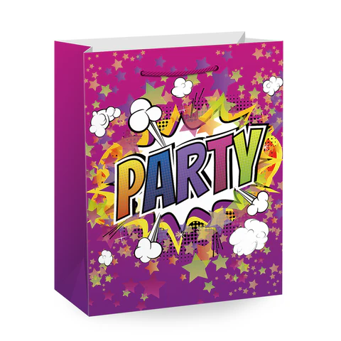Пакет подарочный (1 штука) 26х13х32 см (L), "Party Collection",