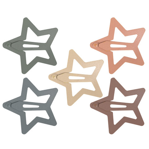 Заколки для волос НАБОР 10 шт., 3 см, клик-клак, звездочки, матовый, разные Заколки для волос НАБОР 10 шт., 3 см, клик-клак, звездочки, матовый, разные
