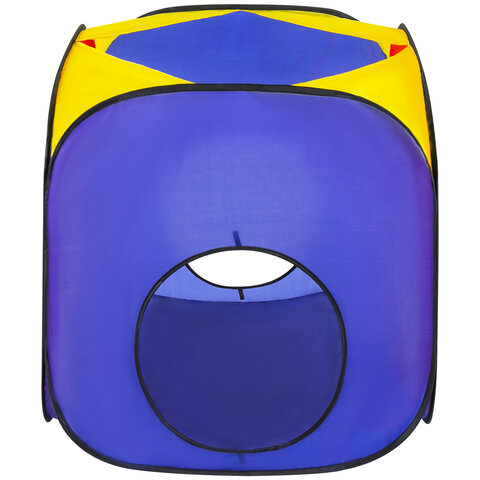 Детская игровая палатка-лабиринт с 2 тоннелями и кубом, 4 в 1, в сумке, BRAUBERG