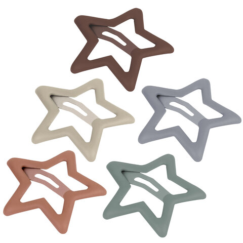 Заколки для волос НАБОР 10 шт., 3 см, клик-клак, звездочки, матовый, разные Заколки для волос НАБОР 10 шт., 3 см, клик-клак, звездочки, матовый, разные
