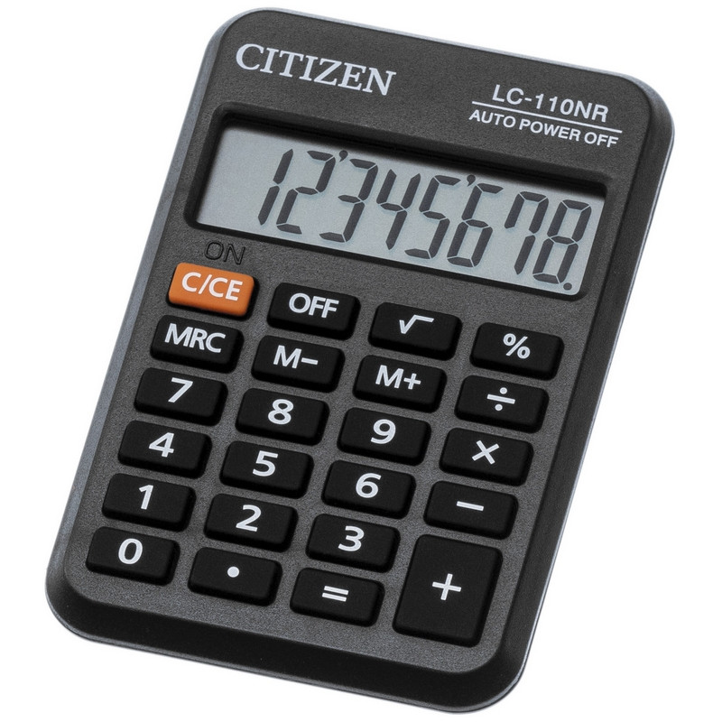 Калькулятор карманный Citizen LC-110N/NCFS 8-разрядный Калькулятор карманный Citizen LC-110N/NCFS 8-разрядный