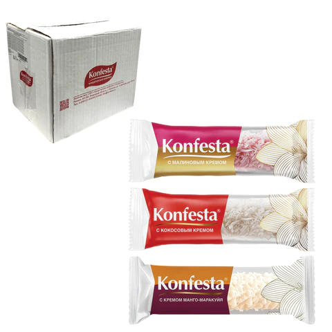 Конфеты глазированные KONFESTA ассорти (кокос, малина, манго-маракуйя), 1100 г Конфеты глазированные KONFESTA ассорти (кокос, малина, манго-маракуйя), 1100 г