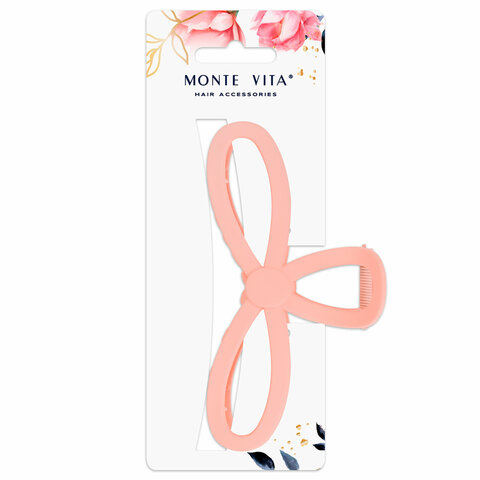 Краб для волос 12,5 см, soft-touch, розовый, MONTE VITA (МОНТЕ ВИТА), 457011 Краб для волос 12,5 см, soft-touch, розовый, MONTE VITA (МОНТЕ ВИТА), 457011