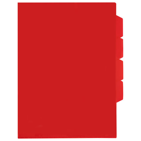 Папка-уголок 3 отделения, жесткая, непрозрачная, А4, BRAUBERG