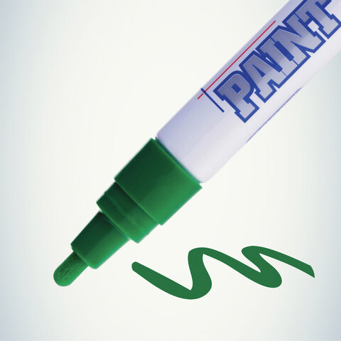 Маркер-краска лаковый (paint marker) MUNHWA, 4 мм, ЗЕЛЕНЫЙ, нитро-основа, Маркер-краска лаковый (paint marker) MUNHWA, 4 мм, ЗЕЛЕНЫЙ, нитро-основа,