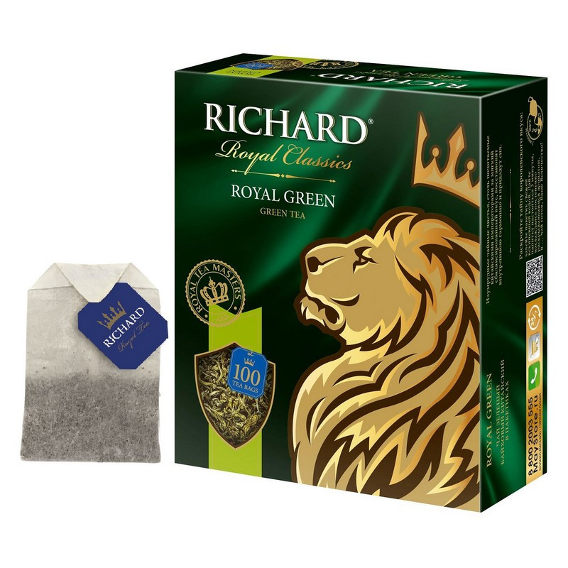 Чай Richard Royal Green зеленый, 100 пак Чай Richard Royal Green зеленый, 100 пак