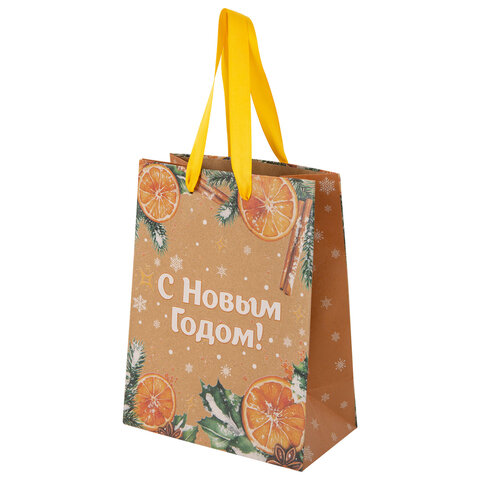 Пакет подарочный (1 шт.) новогодний, 18х10х23 см, "Зимнее волшебство",