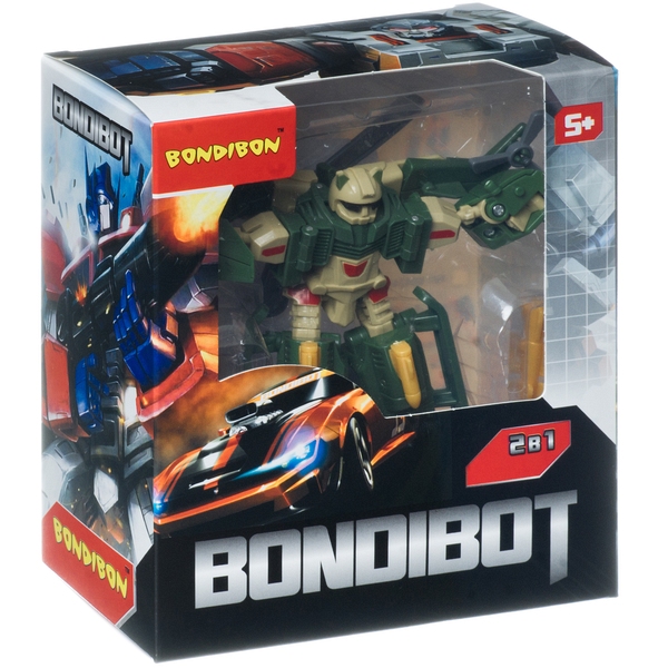 Трансформер 2в1 BONDIBOT робот-вертолёт, Bondibon BOX 17,4x15,7x8,5 см, Трансформер 2в1 BONDIBOT робот-вертолёт, Bondibon BOX 17,4x15,7x8,5 см,
