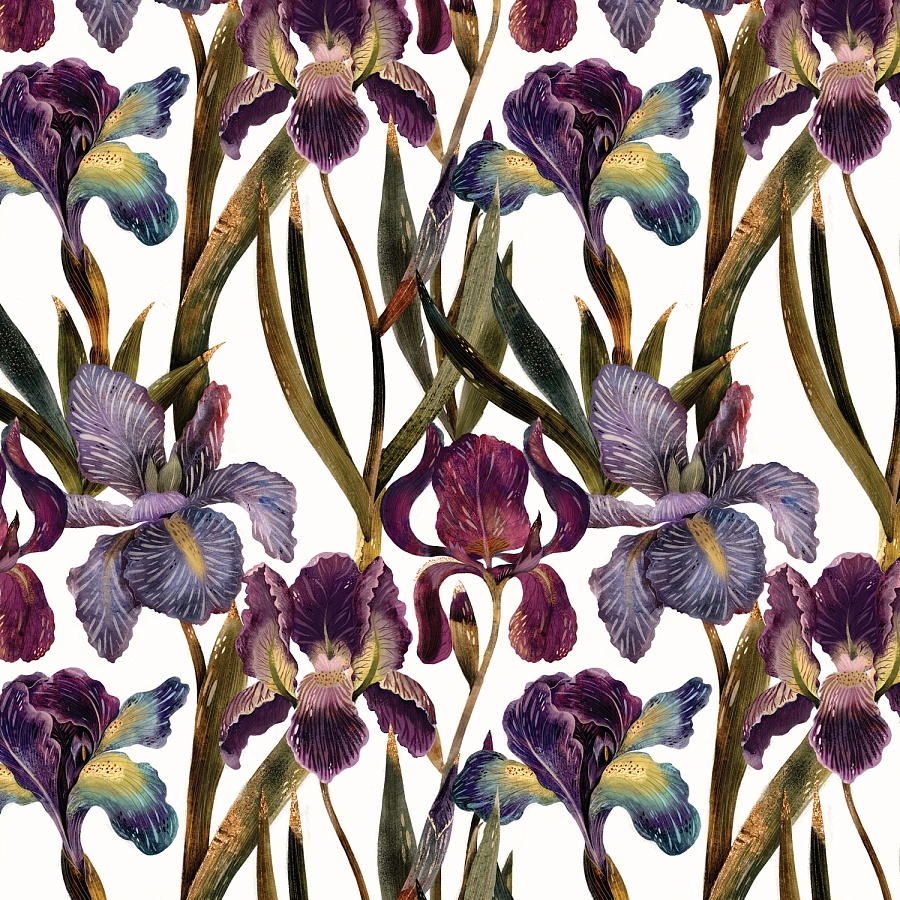 УПАКОВОЧНАЯ БУМАГА "FLORA. ИРИСЫ", 70 х100 см УПАКОВОЧНАЯ БУМАГА "FLORA. ИРИСЫ", 70 х100 см