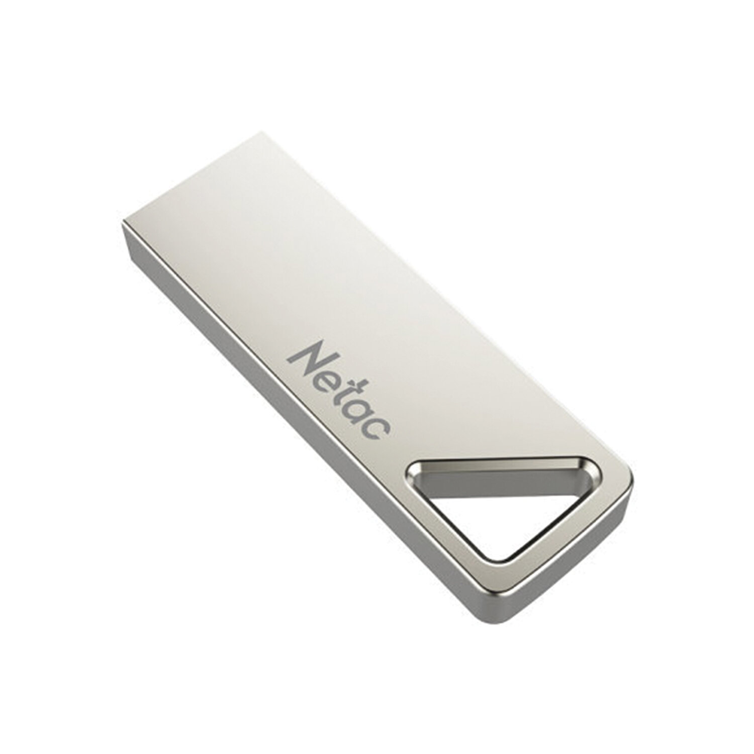 Флеш-диск 64 GB NETAC U326, USB 2.0, металлический корпус, серебристый,