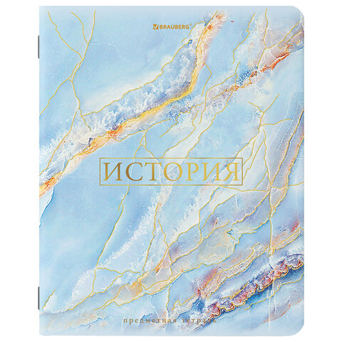 Тетрадь предметная "PASTEL" 48 л., SoftTouch, фольга, ИСТОРИЯ, клетка,