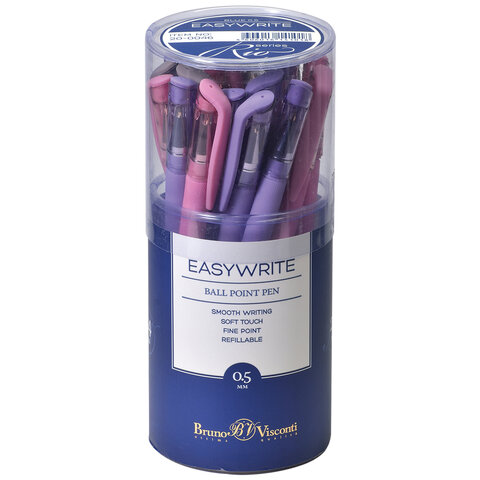 Ручка шариковая BRUNO VISCONTI "EasyWrite", синяя, Rio, ассорти, линия