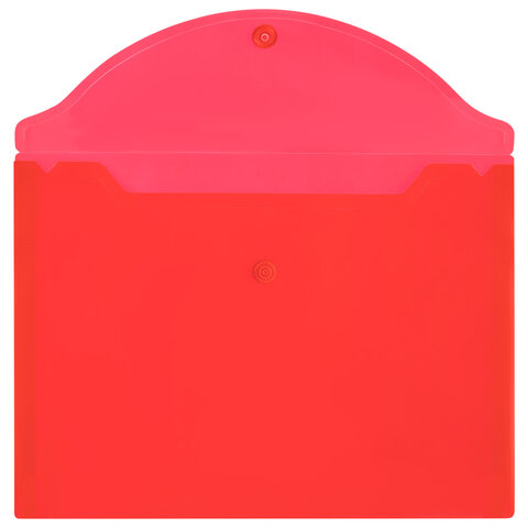 Папка-конверт с кнопкой прозрачная МАЛОГО ФОРМАТА, А5, BRAUBERG