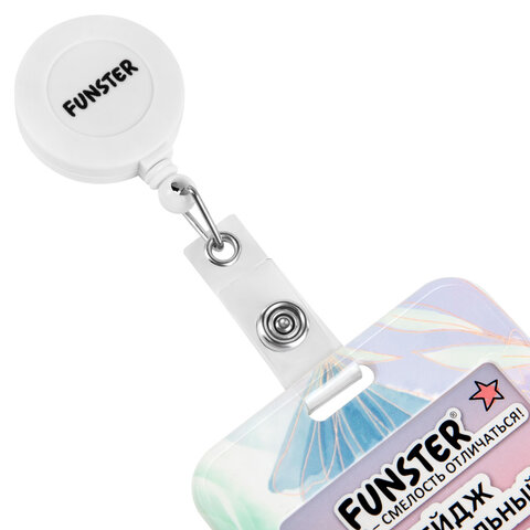 Бейдж вертикальный с 3D-печатью "Pastel grade" (85х54 мм), с рулеткой, Бейдж вертикальный с 3D-печатью "Pastel grade" (85х54 мм), с рулеткой,