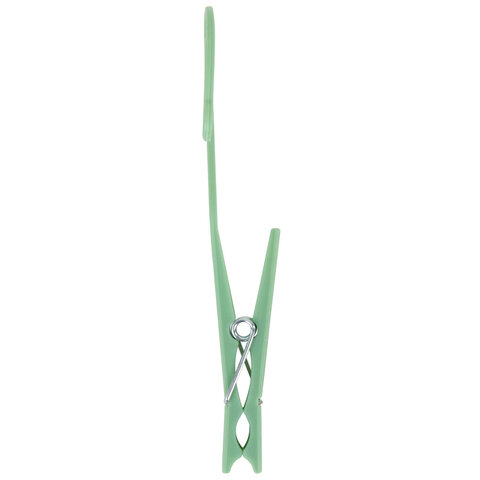 Прищепки бельевые с крючком 13 см, КОМПЛЕКТ 10 штук, пластик, ассорти, PRIMILA