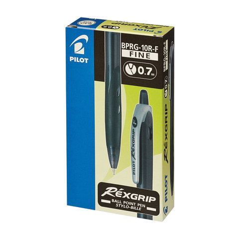 Ручка шариковая масляная автоматическая PILOT "Rex Grip", узел 0,7 мм, Ручка шариковая масляная автоматическая PILOT "Rex Grip", узел 0,7 мм,
