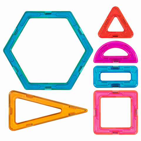 Магнитный конструктор MAGNETIC BLOCKS, 100 деталей, 2 колесные базы, карусель,