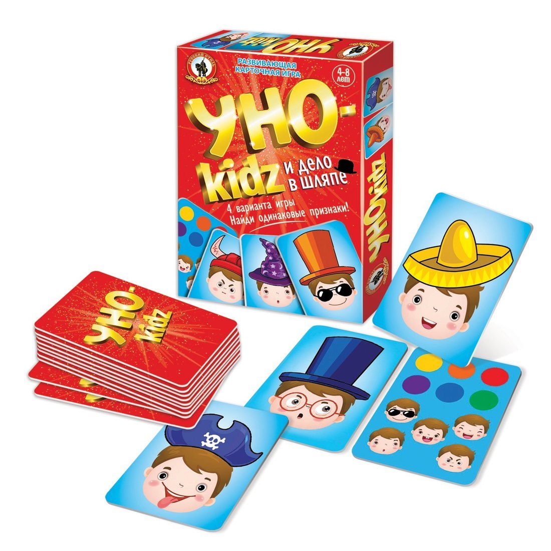 Карточная игра УНОkidz Дело в шляпе, 54 карточки купить оптом, цена от  307.59 руб. 4602933046900