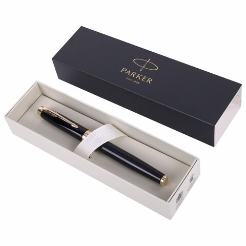 Ручка перьевая PARKER "IM Core Black Lacquer GT", корпус черный
