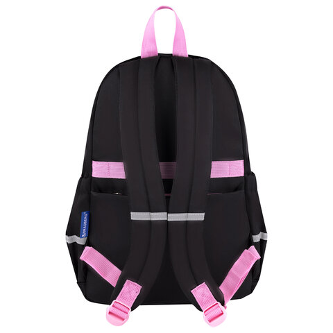 Рюкзак BRAUBERG PASTEL с термонашивками в комплекте, "Black kitty",