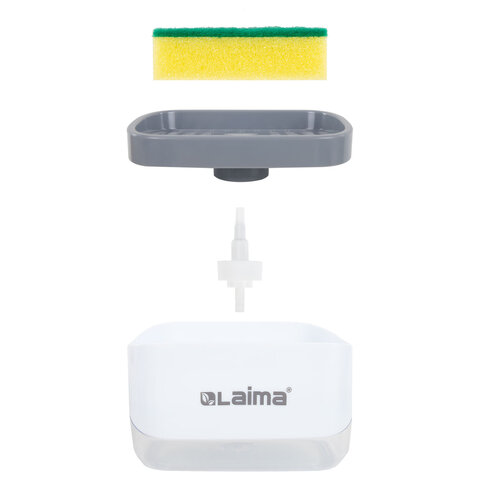 Диспенсер/дозатор для моющего средства, органайзер + губка, БЕЛЫЙ, 14,5х9х10 см, Диспенсер/дозатор для моющего средства, органайзер + губка, БЕЛЫЙ, 14,5х9х10 см,