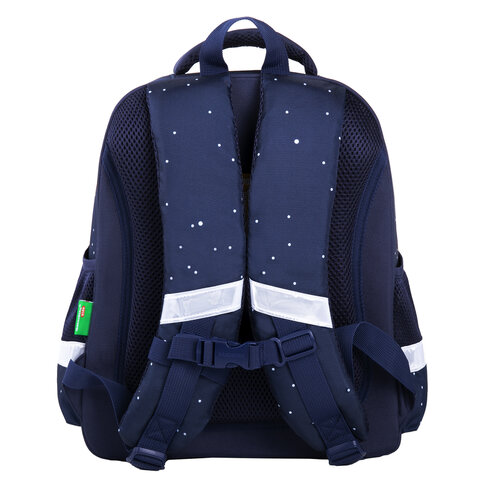 Ранец BRAUBERG KIDS STANDARD, 2 отделения, "Spaceman", СВЕТЯЩИЙСЯ,