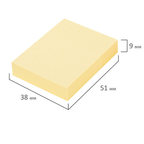 Блоки самоклеящиеся (стикеры) STAFF STANDARD, 38х51 мм, 3 цвета, 100 листов,