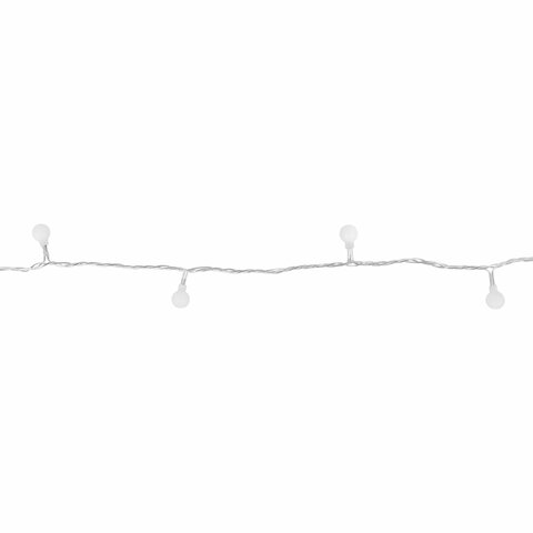 Электрогирлянда-нить комнатная "Шарики" 10 м, 80 LED, теплый белый