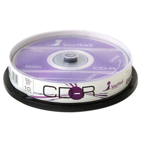 Диск CD-R SMARTTRACK, 700 Мб 52x Cake Box (упаковка на шпиле), КОМПЛЕКТ 10 шт., Диск CD-R SMARTTRACK, 700 Мб 52x Cake Box (упаковка на шпиле), КОМПЛЕКТ 10 шт.,