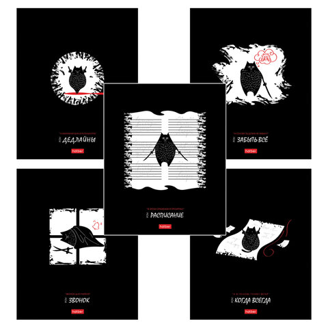 Тетрадь обложка пластик, А5 48л. скоба, клетка, HATBER, "Кот-самурай" Тетрадь обложка пластик, А5 48л. скоба, клетка, HATBER, "Кот-самурай"