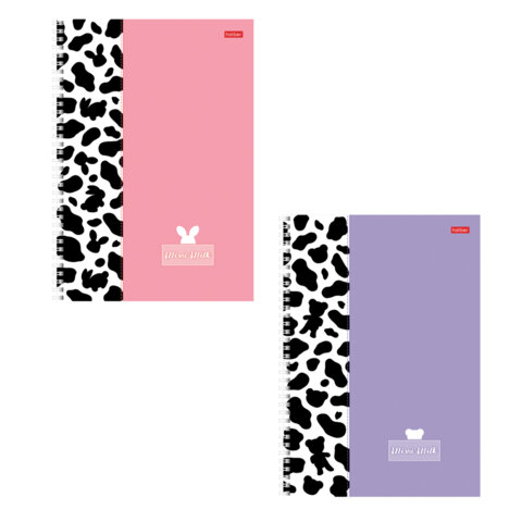 Тетрадь А4 96 л., HATBER, гребень, клетка, матовая ламинация, Тетрадь А4 96 л., HATBER, гребень, клетка, матовая ламинация,