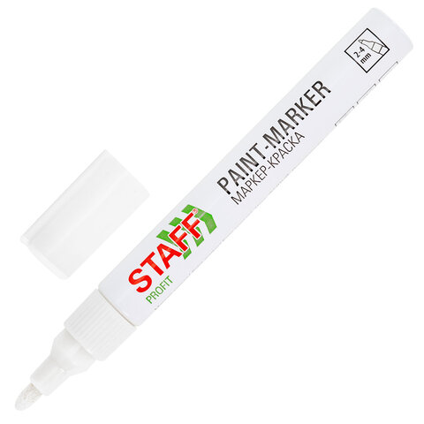 Маркер-краска лаковый (paint marker) 2-4 мм, БЕЛЫЙ, КОМПЛЕКТ 12 ШТУК, Маркер-краска лаковый (paint marker) 2-4 мм, БЕЛЫЙ, КОМПЛЕКТ 12 ШТУК,