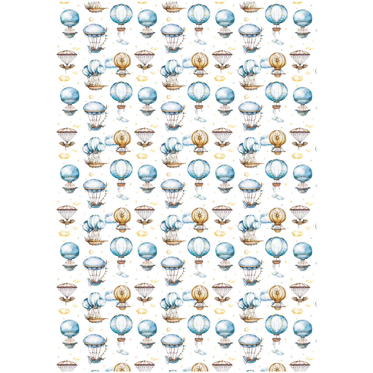 Упаковочная бумага глянцевая 70*100см, MESHU "Мир техники", 80г/м2,