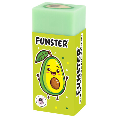 Ластики FUNSTER (ФАНСТЕР) "AVOCADO", НАБОР 3 штуки, 50х21х16 мм,