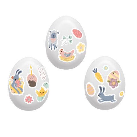 Наклейки пасхальные для яиц, 1 ЛИСТ 21x14,8 см, "Светлый праздник",