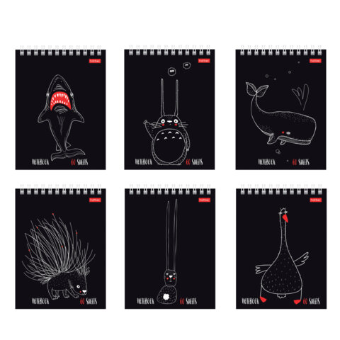 Блокнот МАЛЫЙ ФОРМАТ А6, 60 л., гребень, картон, клетка, HATBER, "Нескучные Блокнот МАЛЫЙ ФОРМАТ А6, 60 л., гребень, картон, клетка, HATBER, "Нескучные