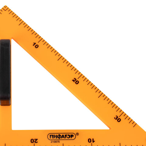 Треугольник прямоугольный для классной доски, пластиковый 30х30х50 см, с Треугольник прямоугольный для классной доски, пластиковый 30х30х50 см, с