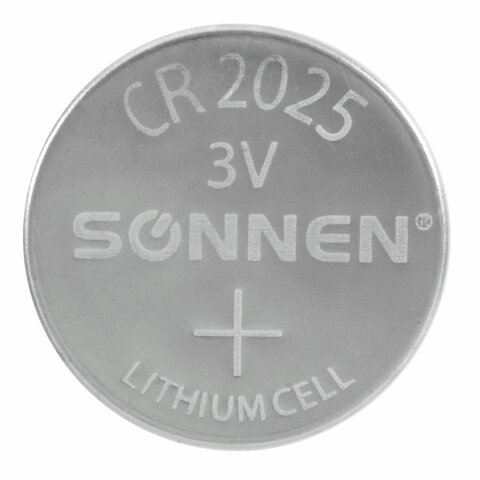 Батарейки литиевые SONNEN Lithium CR2025, "таблетки, дисковые, Батарейки литиевые SONNEN Lithium CR2025, "таблетки, дисковые,