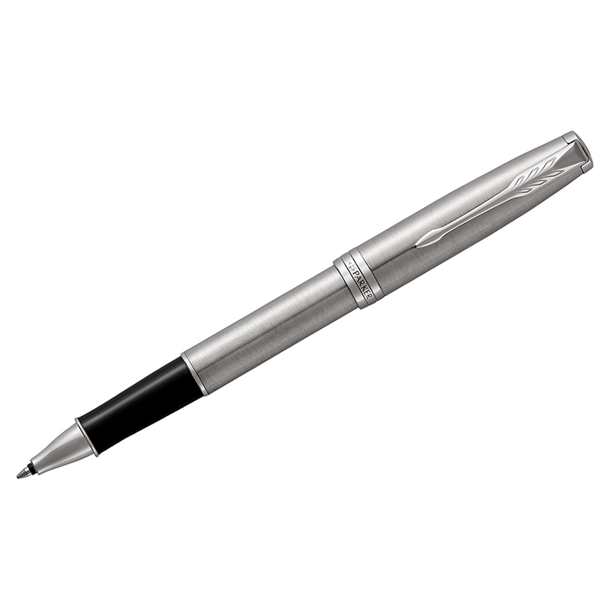 Ручка-роллер Parker "Sonnet Stainless Steel CT" черная, 0,8мм, Ручка-роллер Parker "Sonnet Stainless Steel CT" черная, 0,8мм,